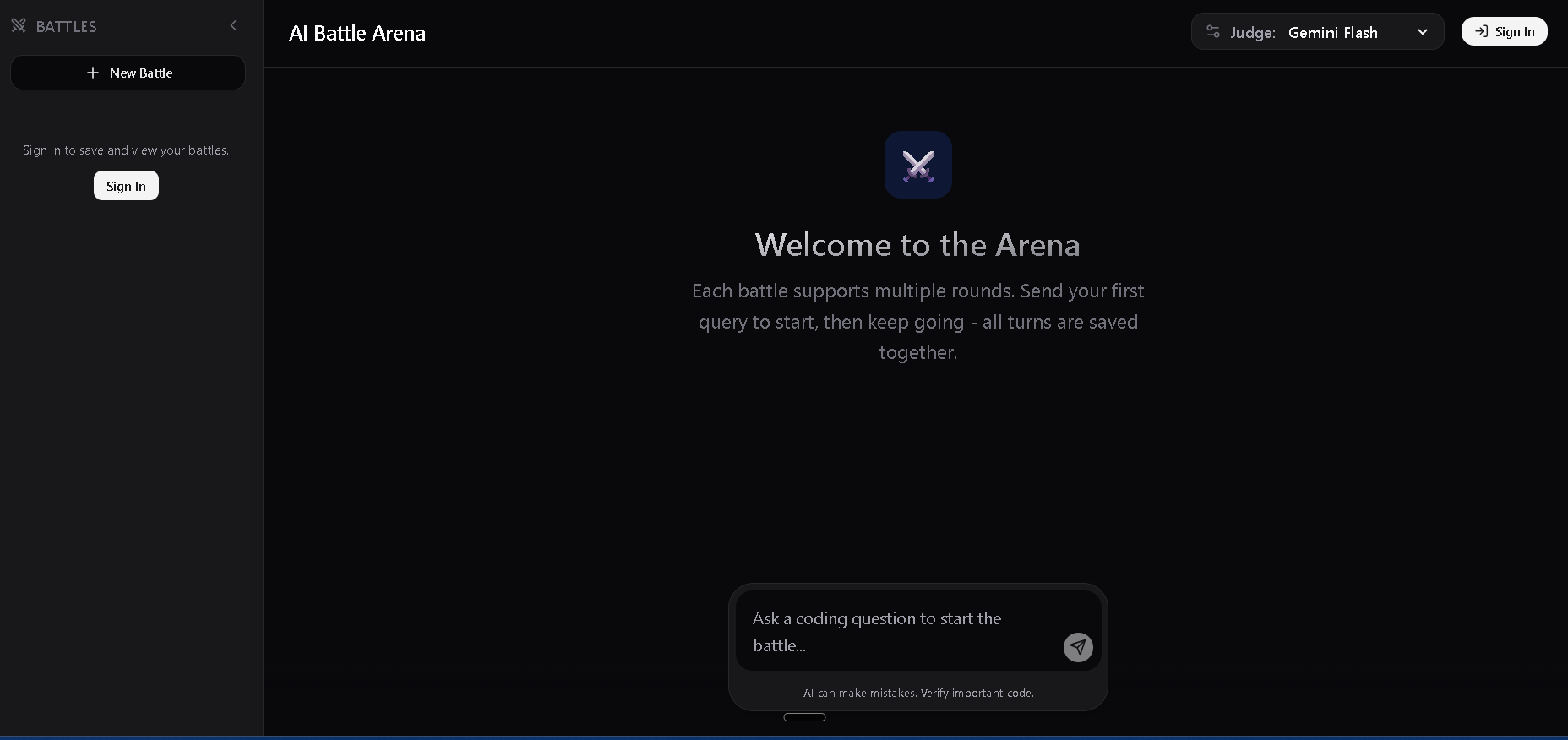 AI Battle Arena